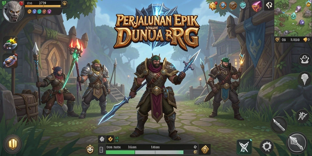 Tampilan gameplay menarik dalam dunia RPG yang penuh petualangan.
