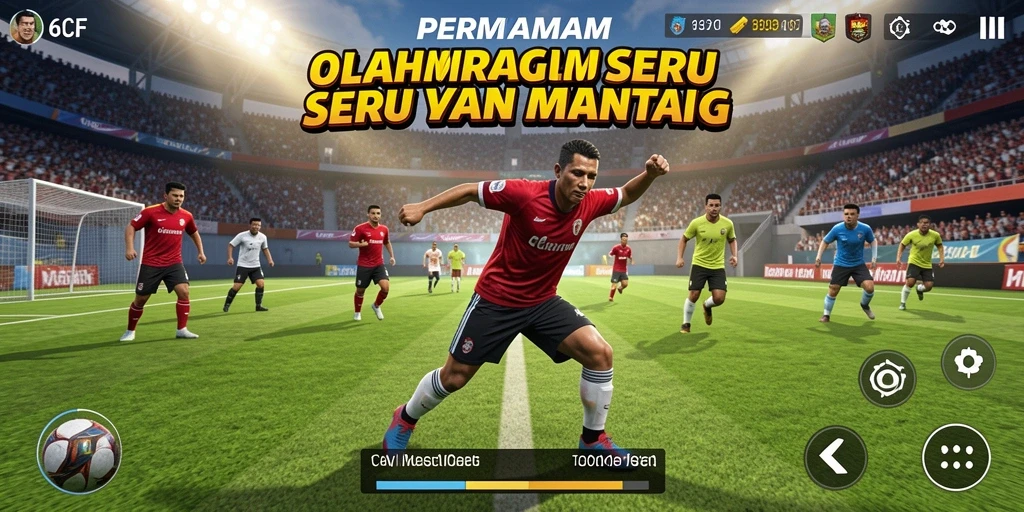 Screenshot gameplay 6CF menampilkan pertandingan olahraga yang seru dan dinamis.
