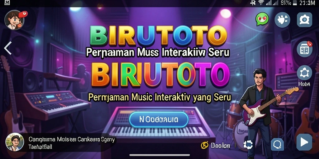 Screenshot BIRUTOTO menampilkan aksi seru gameplay musik.