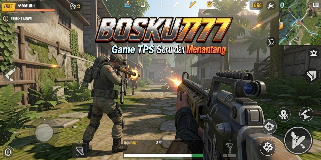 Tampilan gameplay TPS yang menegangkan dari BOSKU777.