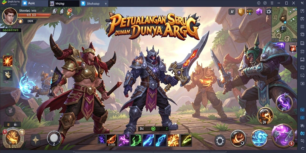 Tangkapan layar DKK menampilkan aksi seru karakter bertarung melawan monster besar.