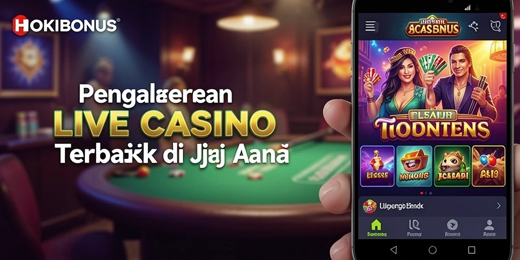 Tampilan menarik dari gameplay HOKIBONUS dengan dealer live.
