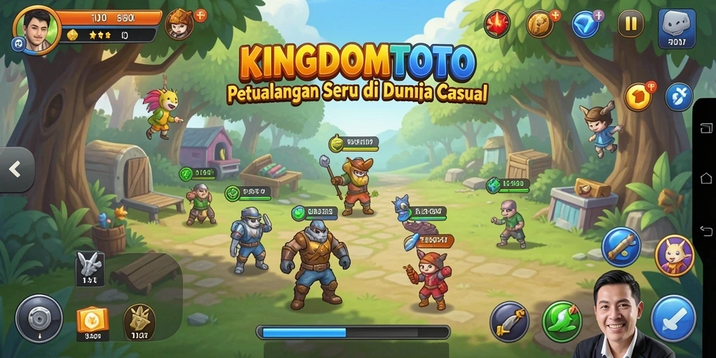 Tangkapan layar gameplay KINGDOMTOTO yang menampilkan petualangan seru.