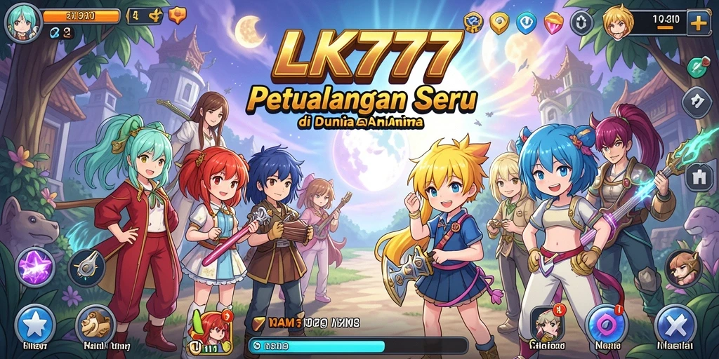 Gameplay LK777 yang menampilkan karakter Anime ikonik.