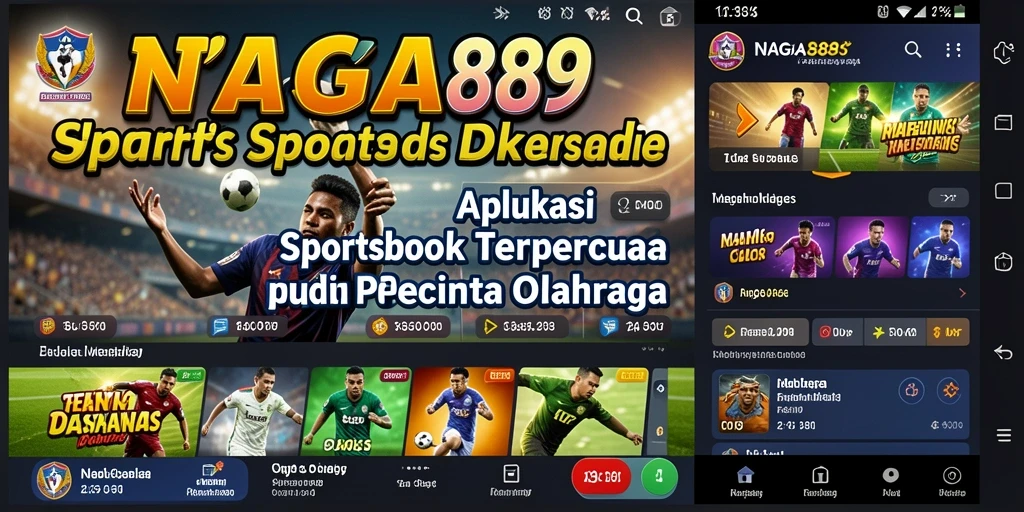 Tampilan menarik dari aplikasi NAGA889 saat menampilkan gameplay Sportsbook.