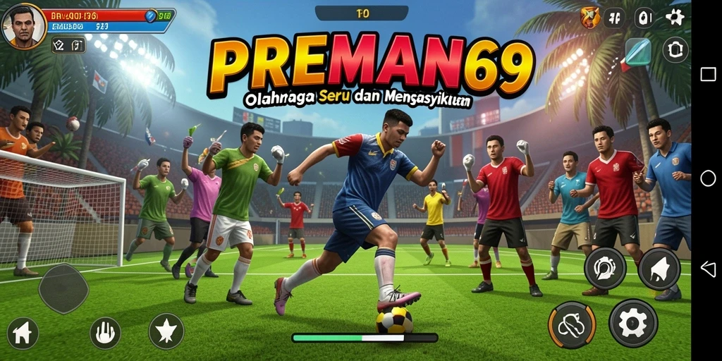 Tangkapan layar gameplay <strong>PREMAN69</strong> menampilkan aksi seru dan atmosfer pertandingan.