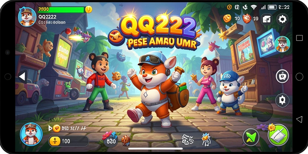 Screenshot menunjukkan gameplay seru dan menarik dari QQ222.