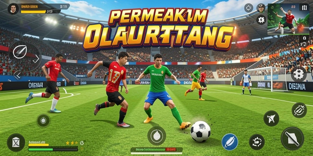 Screenshot S13 menunjukkan aksi mendebarkan dalam permainan olahraga.