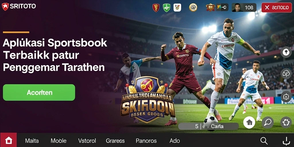 Tampilan utama gameplay SRITOTO dengan berbagai pilihan taruhan olahraga.