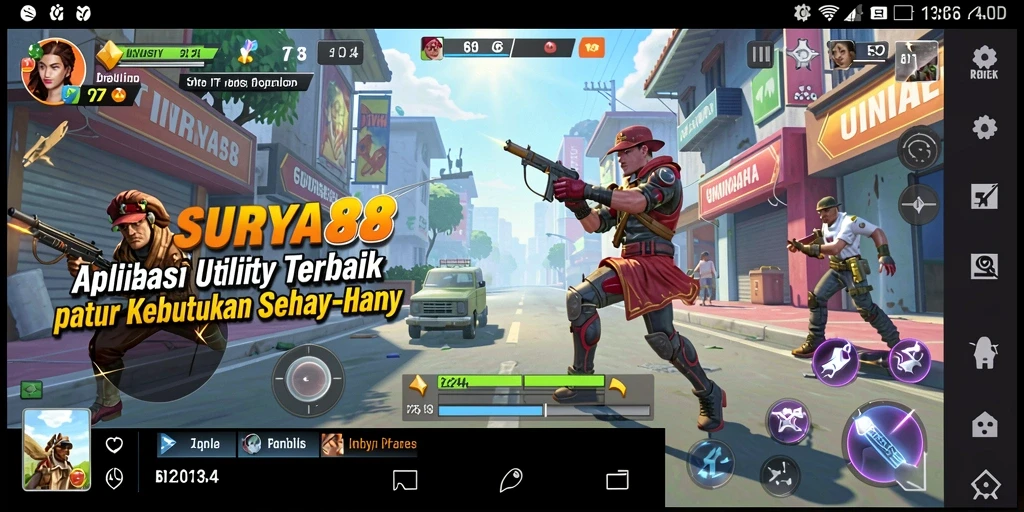 Tampilan antarmuka utama dari aplikasi SURYA88 yang intuitif dan informatif.