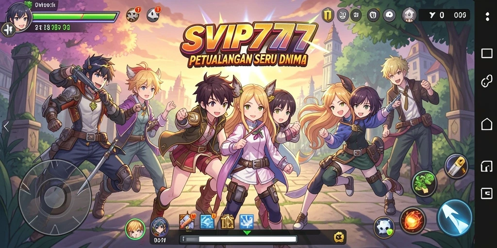 Gameplay SVIP777 menampilkan karakter anime dan pertempuran yang seru.